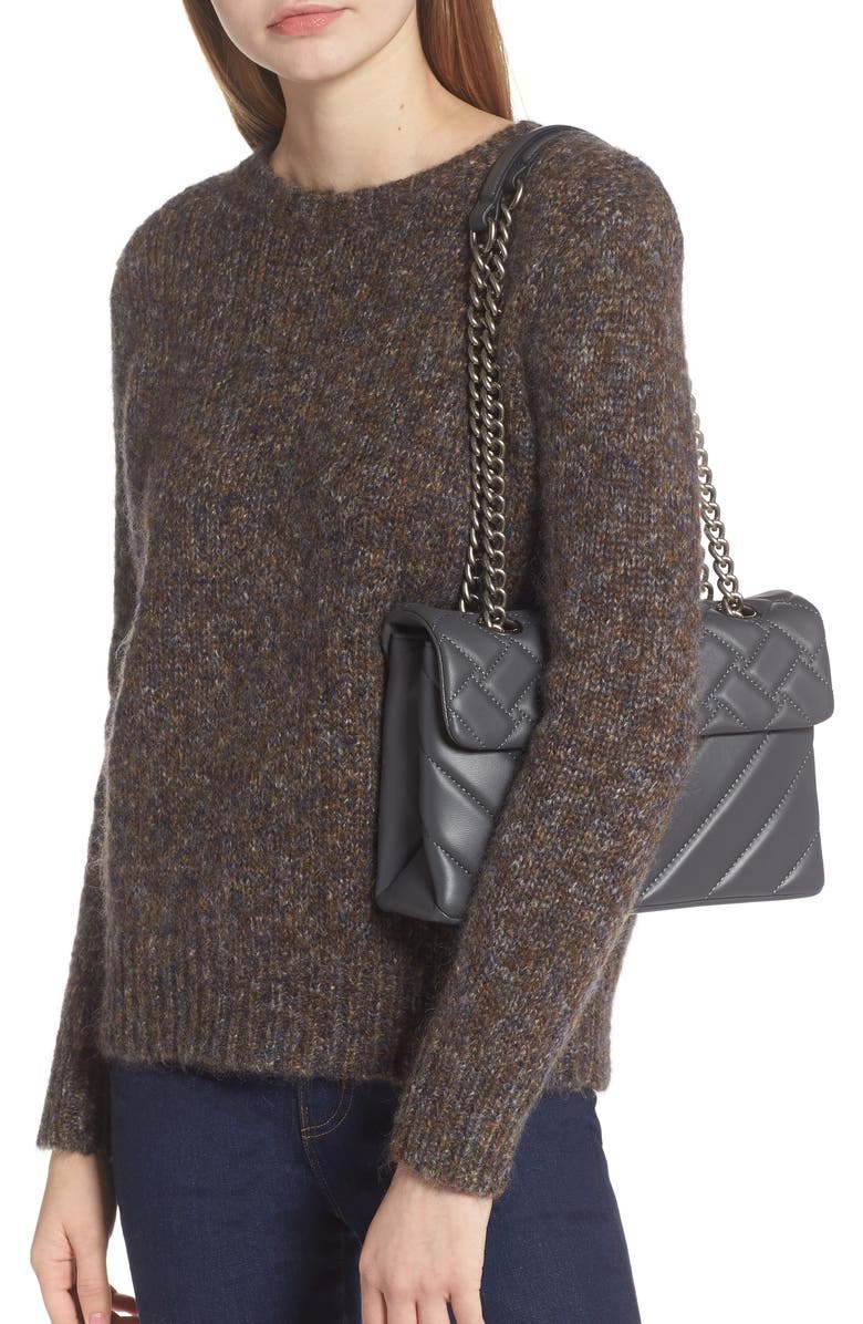 Kurt Geiger London Kensington X Quilted Leather Shoulder Bag, Alternate, color,