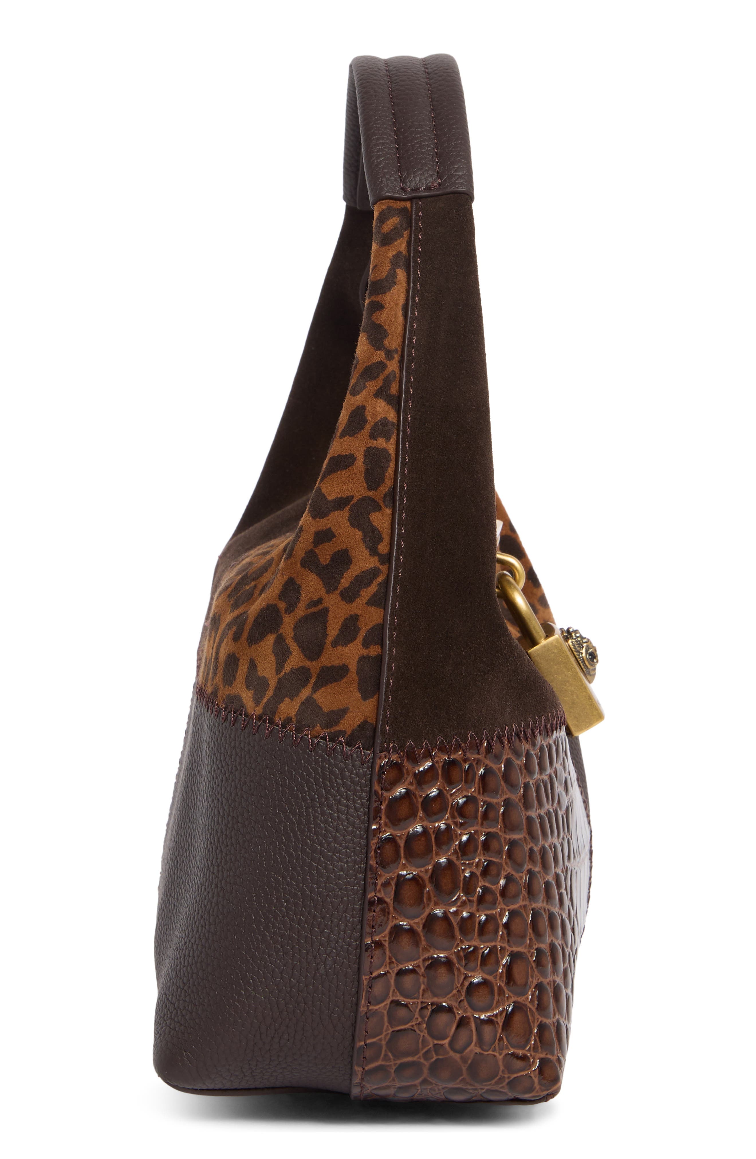Mini Brixton Slouch Leather Hobo, Alternate, color, OPEN BROWN