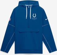 Nike Men's Nike Royal Indianapolis Colts Sideline Logo Glory Anorak Half-Zip Hooded Jacket