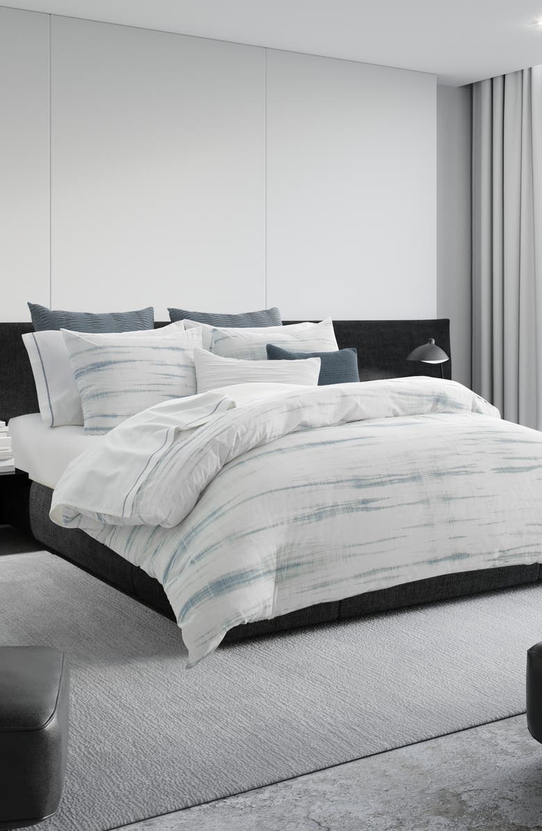 Vera Wang Marble Shibori Duvet Cover, Alternate, color, 