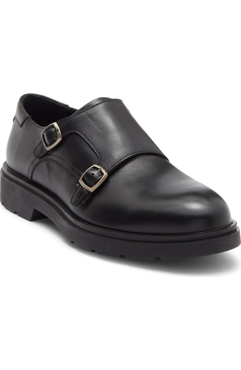Magnanni Montreal Double Monk Strap Shoe, Main, color, Black