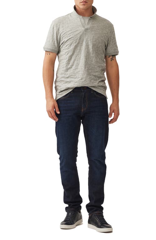 Rodd & Gunn Amberly Textured Cotton Johnny Collar Polo In Smoke