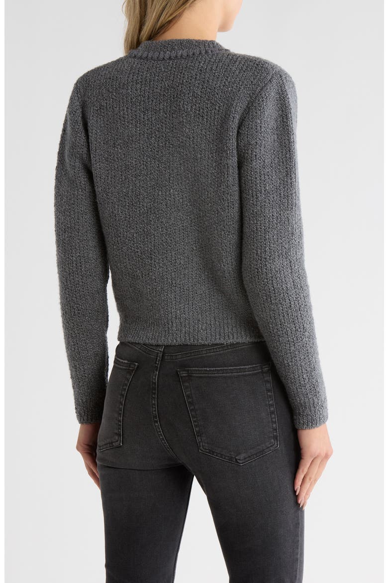 Double Pocket Crop Cardigan, Alternate, color, PEWTER