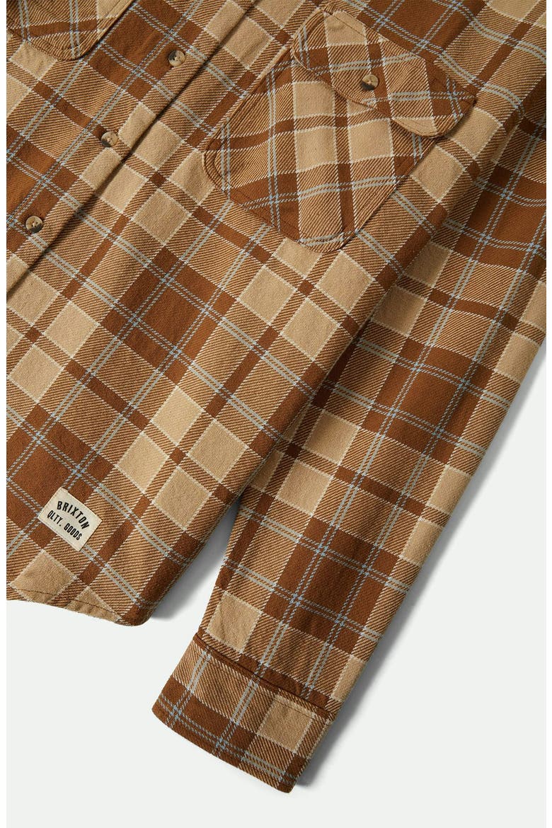 Bowery Plaid Cotton Twill Overshirt, Alternate, color, WASHED COPPER