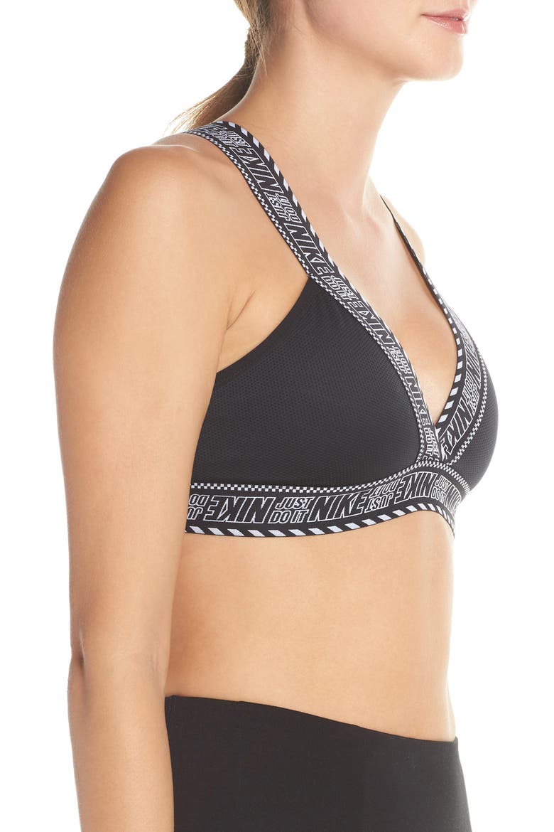 Indy Light Sports Bra, Alternate, color, BLACK/ BLACK/ WHITE