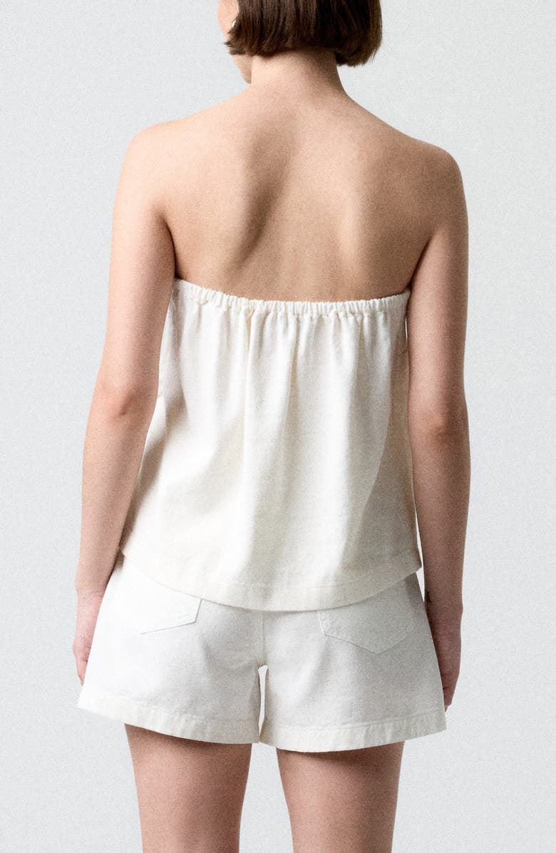Pistola Krissy Strapless Top, Alternate, color, Egret