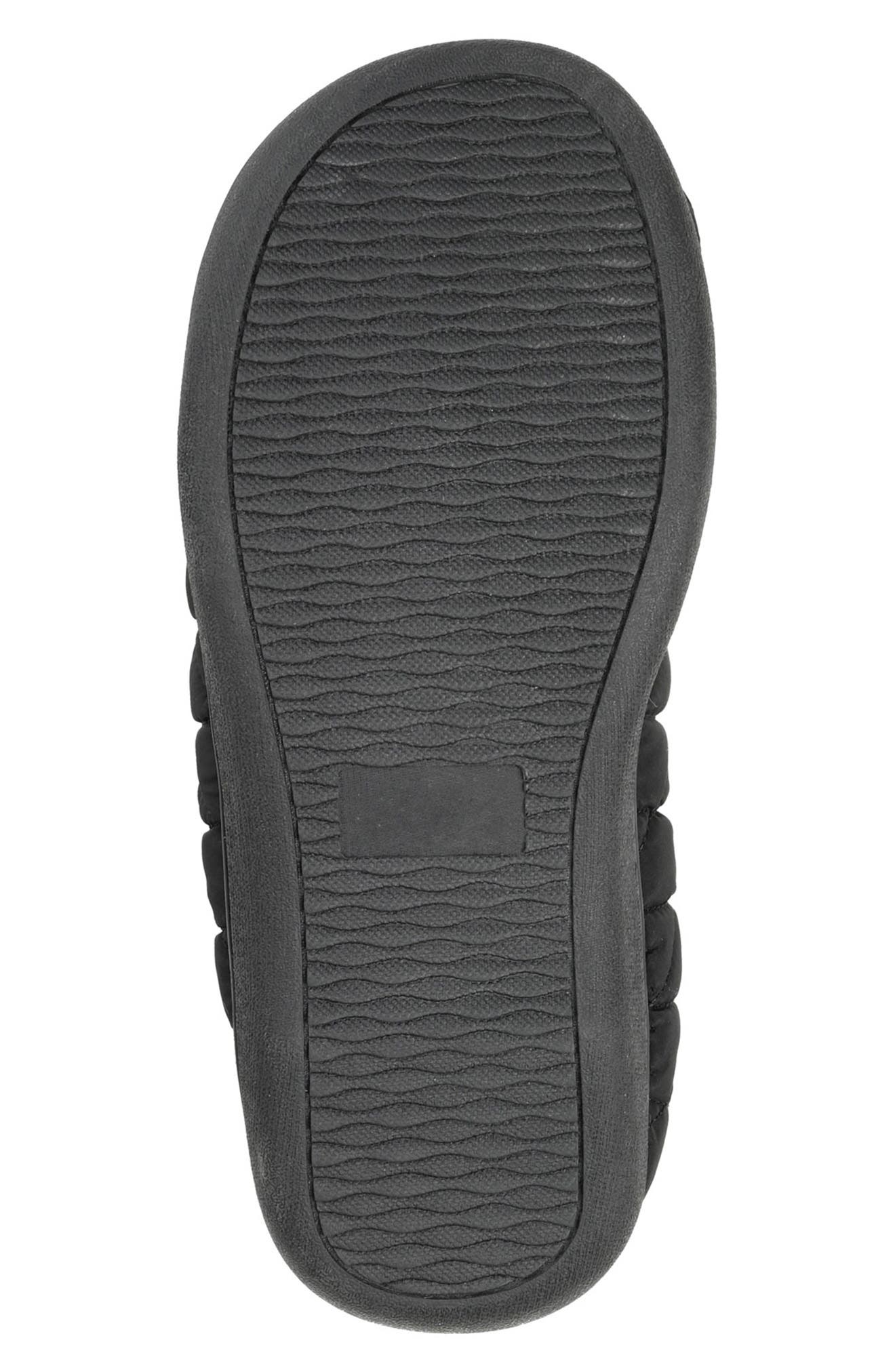 VANCE CO . Fargo Quilted Faux Fur Lined Slipper, Alternate, color, Black