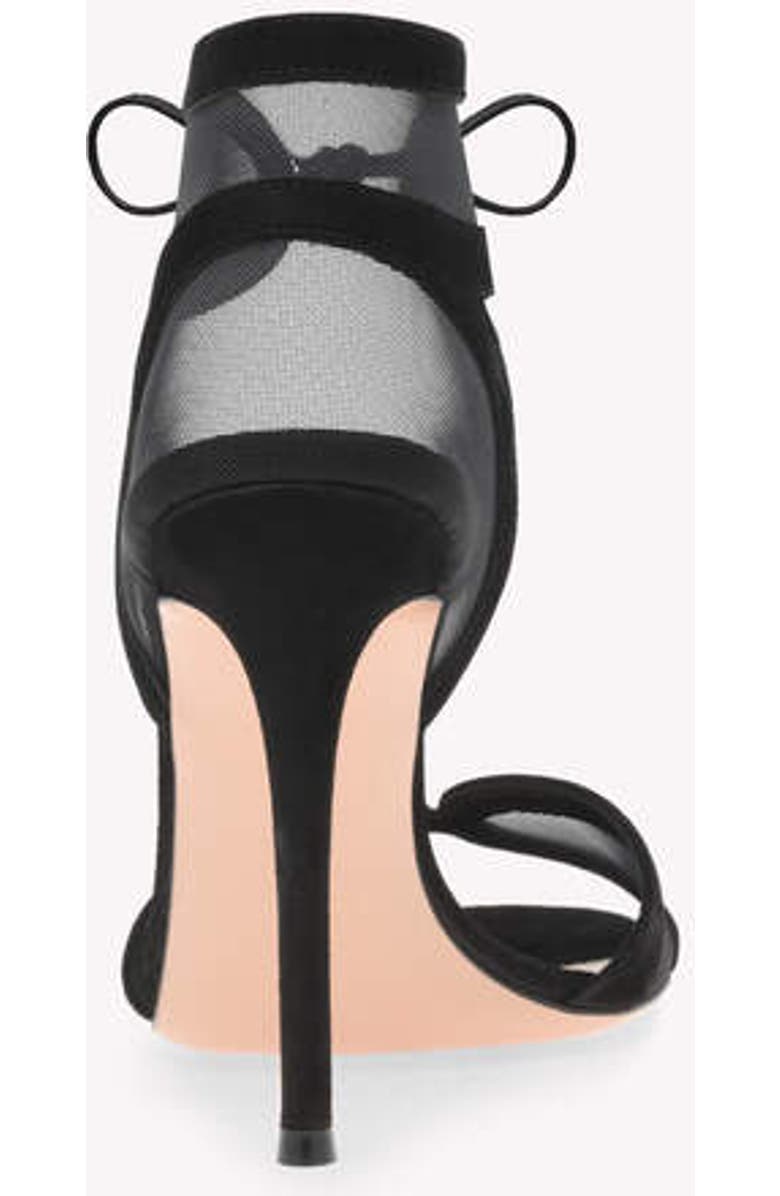 Gianvito Rossi Falene Sandals, Alternate, color, Black Fabric And Suede