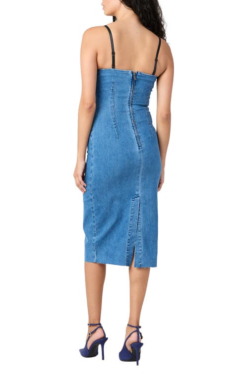 Tt Studios Victoria Denim Midi Dress In Gray