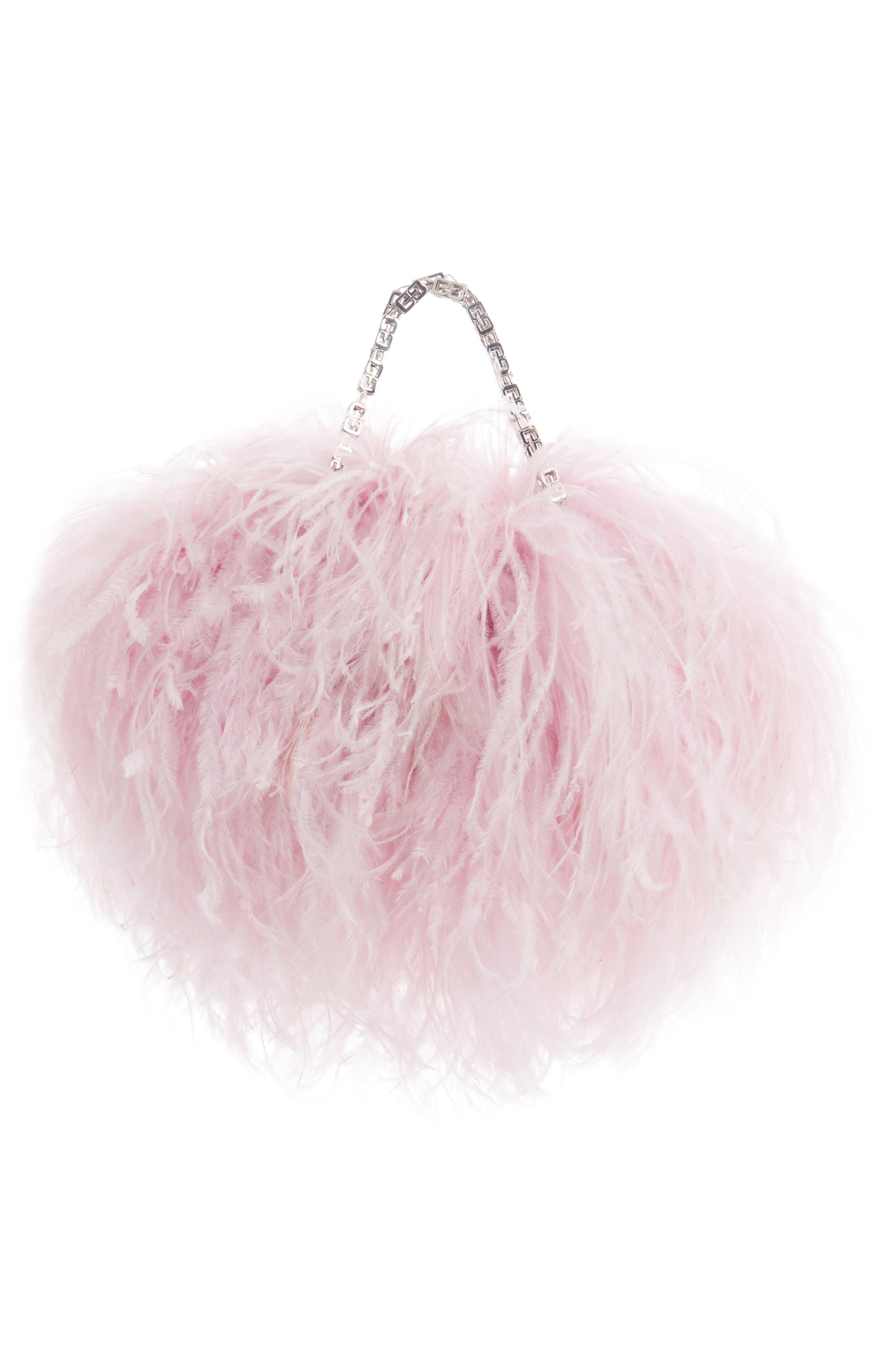 Givenchy Mini Kenny Ostrich Feather Handbag, Alternate, color, 