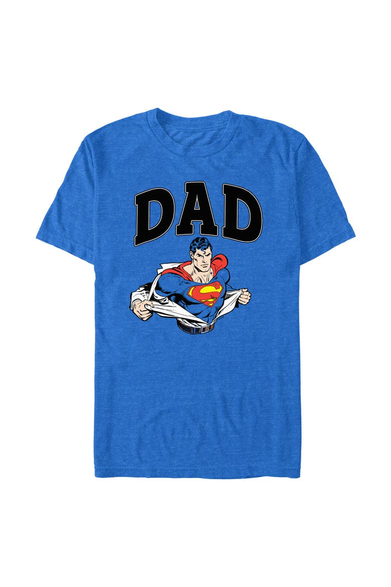 Men's Superman My Super Dad  Graphic T-Shirt, Main, color, Royal Blue Heather