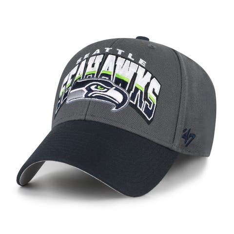 Men's '47 Charcoal Seattle Seahawks Split Block MVP Adjustable Hat