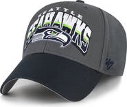 '47 Men's '47 Charcoal Seattle Seahawks Split Block MVP Adjustable Hat