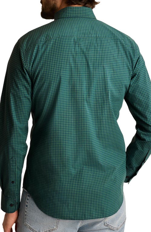 Bonobos Tech Slim Fit Green Gingham Check Performance Button-down Shirt In Green