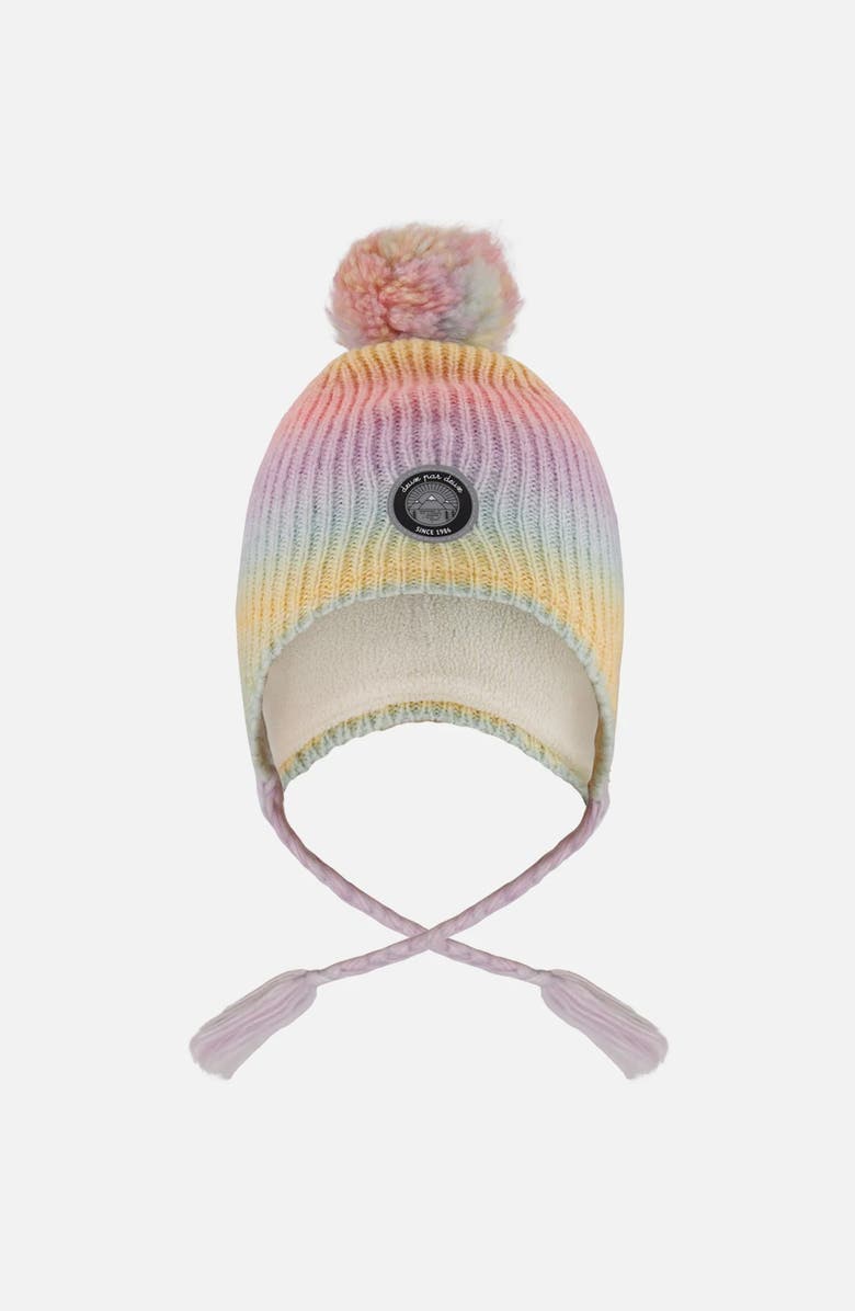 Deux par Deux Lined Peruvian Knit Pompom Hat Multicolor, Main, color, 