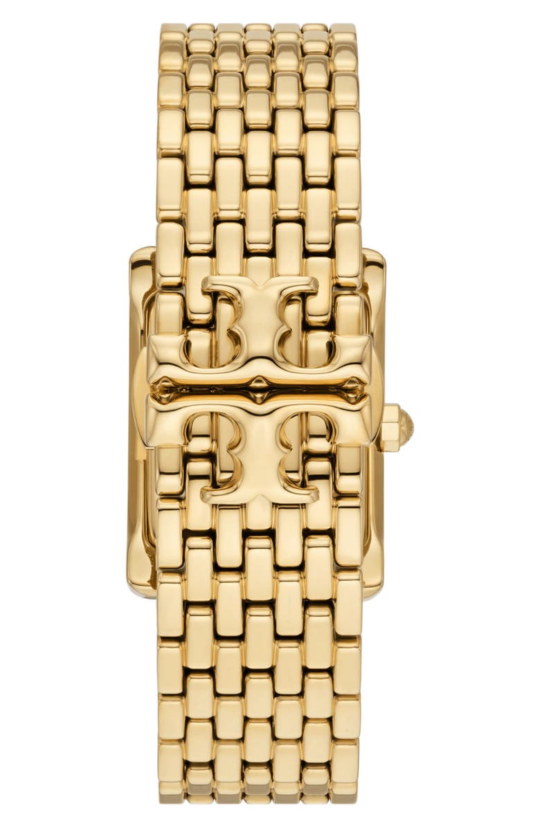 Tory Burch The Eleanor Crystal Bracelet Watch, 25mm x 34mm, Alternate, color, Gold