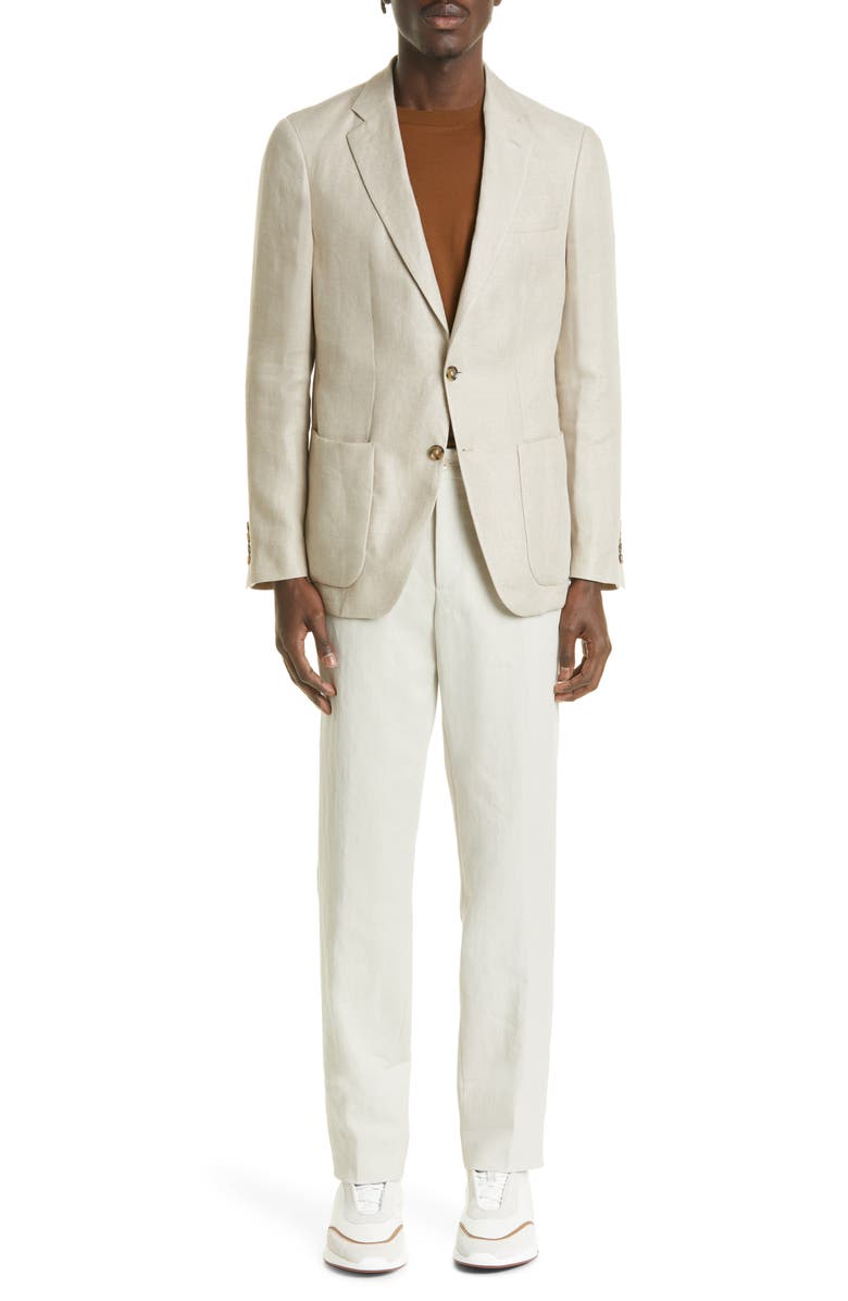 Loro Piana Men's Twisted Lotus Flower Chinos, Alternate, color,