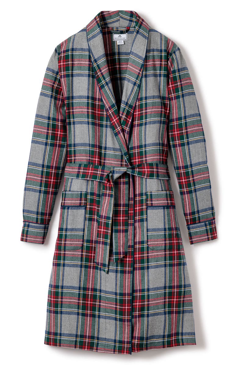Petite Plume Westminster Tartan Cotton Robe, Alternate, color,