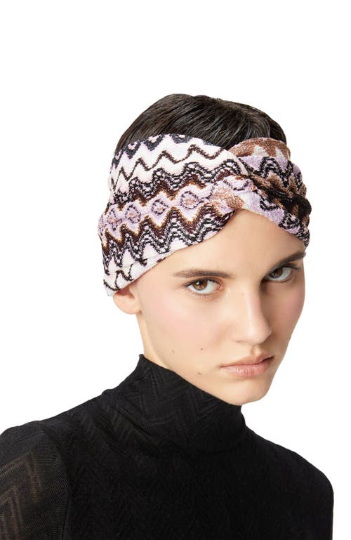 Missoni Chevron Viscose Headband In Multi
