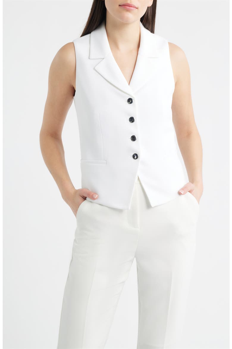 Four-Button Vest, Main, color, CRISP WHITE