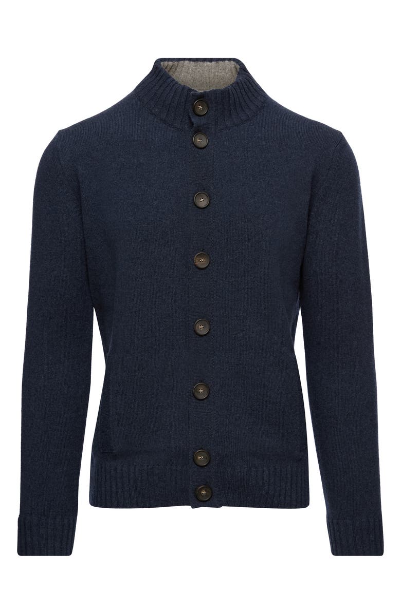 Emanuel Berg Merino Wool & Cashmere Cardigan, Alternate, color, Dark Blue