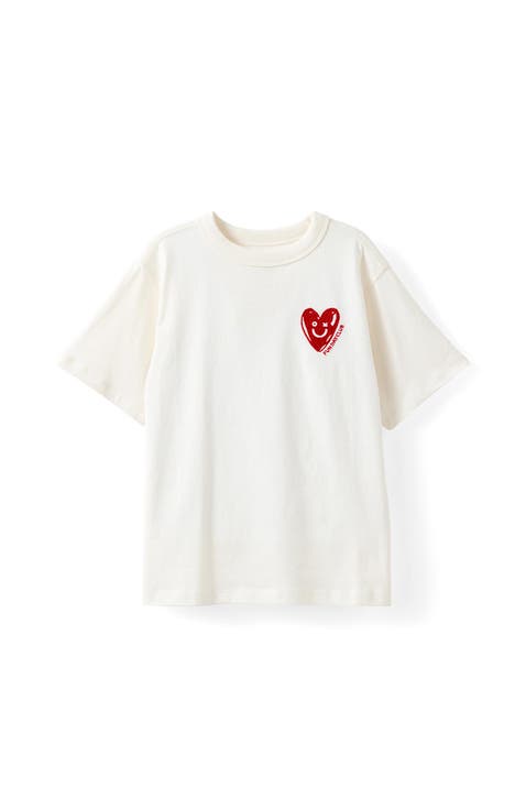 Kid's Poppy Oversize Graphic Print Tee