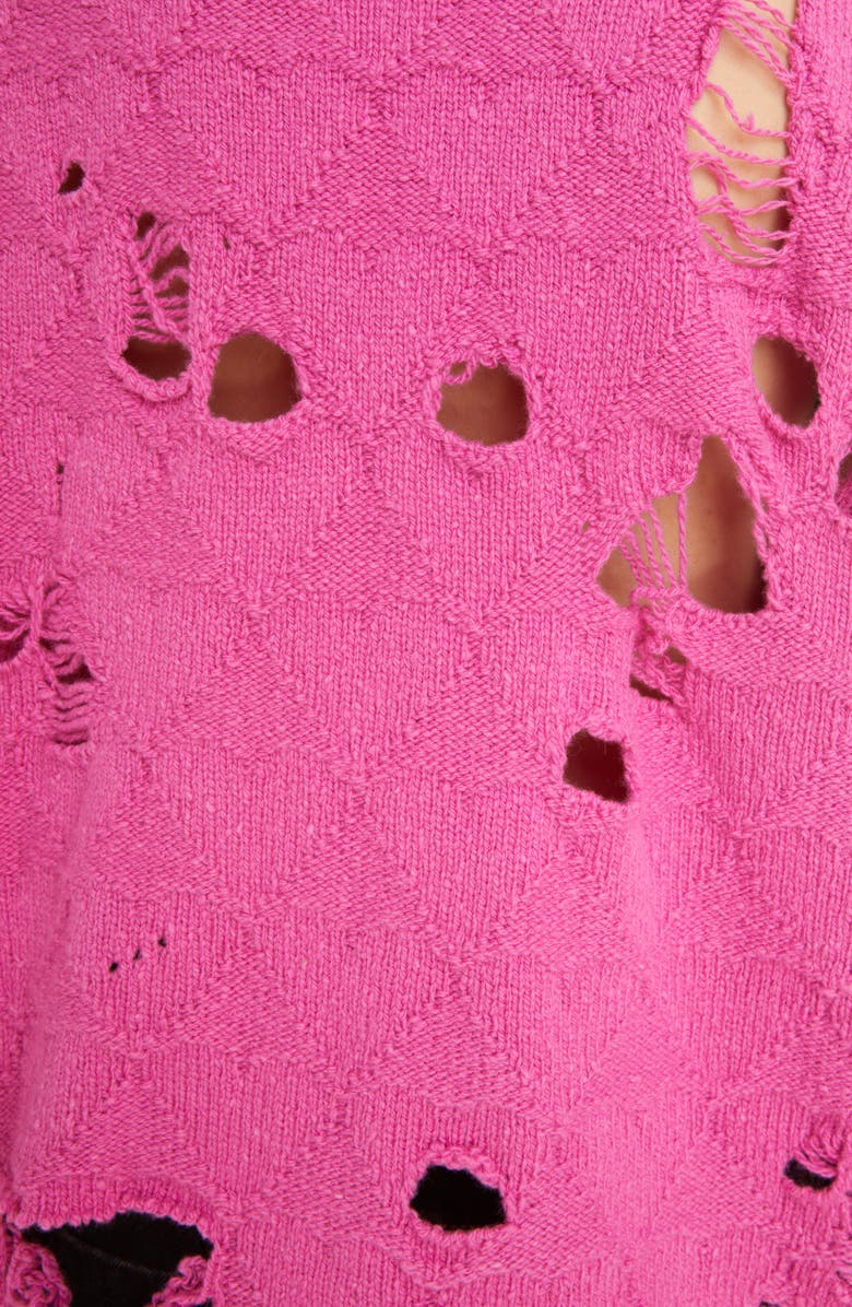 Meryll Rogge Broken Heart Oversize Distressed Wool Sweater, Alternate, color, 