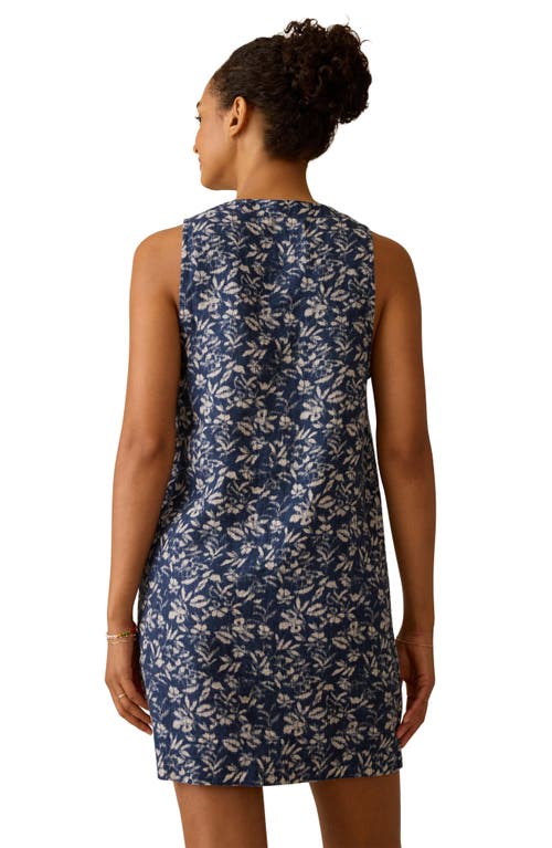 Faherty Alston Linen Button-up Minidress In Multi