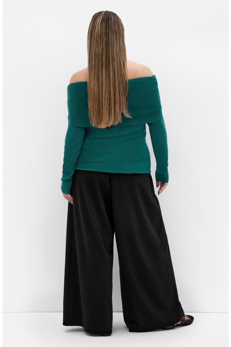 Florence Foldover Off the Shoulder Sweater, Alternate, color, JADE
