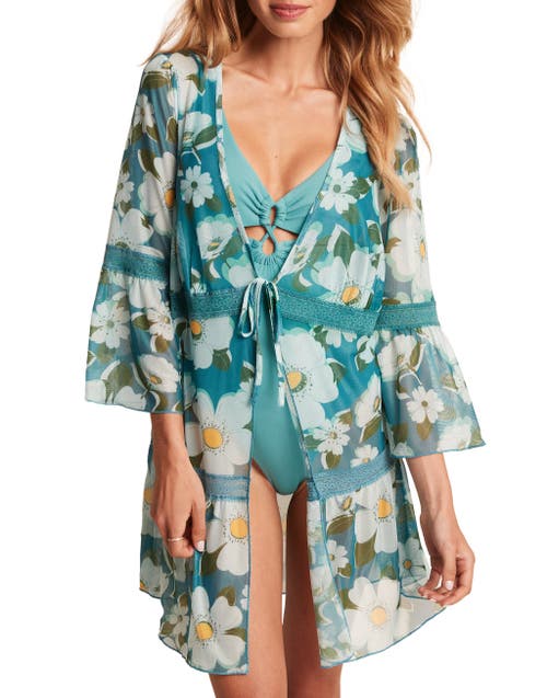 Adore Me Soren Swimwear Cover Up Top In Blue