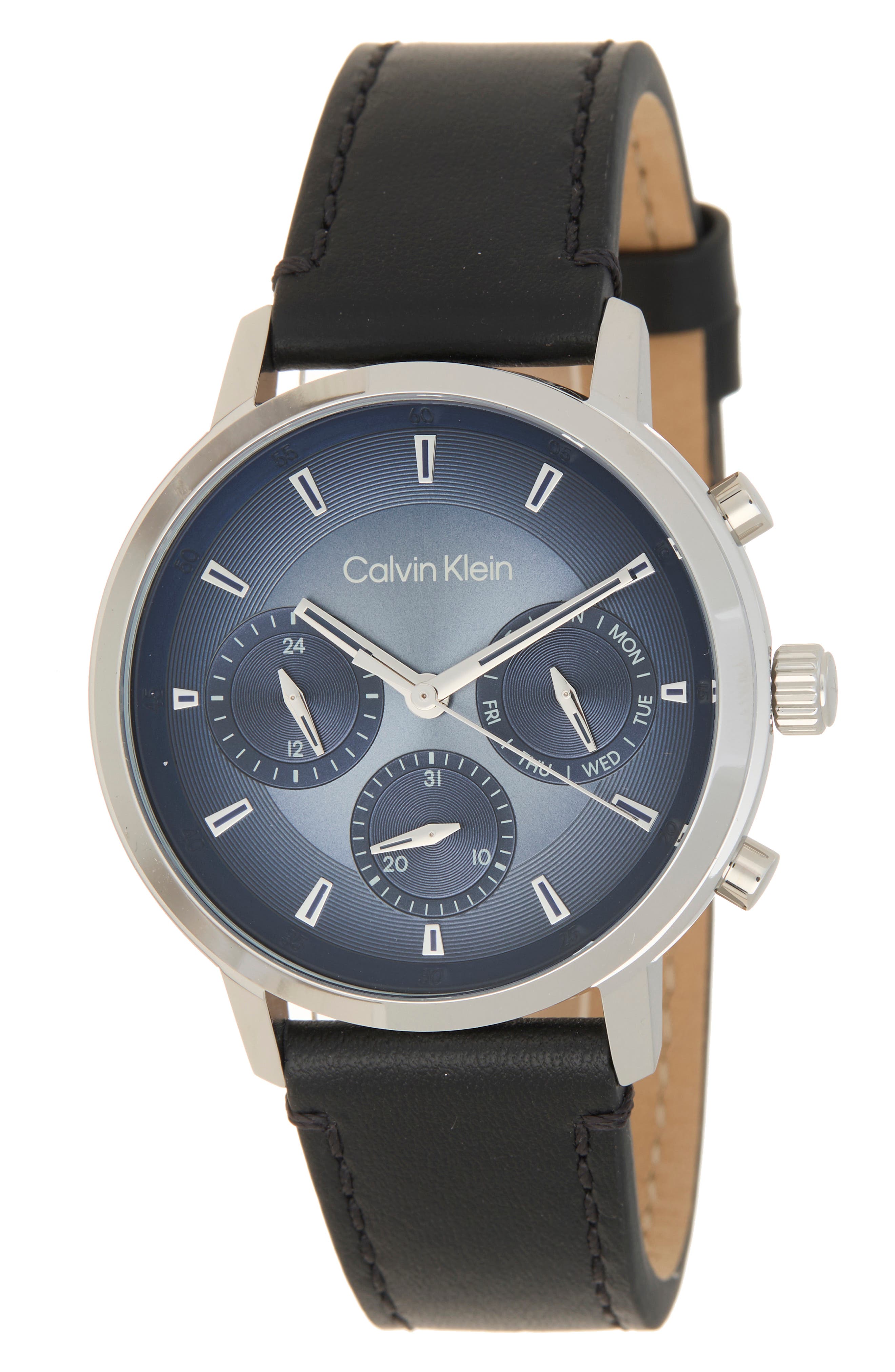 Gauge Leather Strap Watch