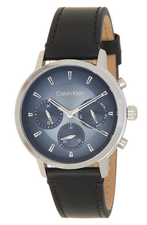 Gauge Leather Strap Watch
