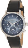Calvin Klein Gauge Leather Strap Watch