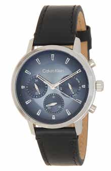 Gauge Leather Strap Watch