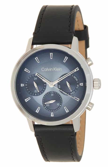 Gauge Leather Strap Watch