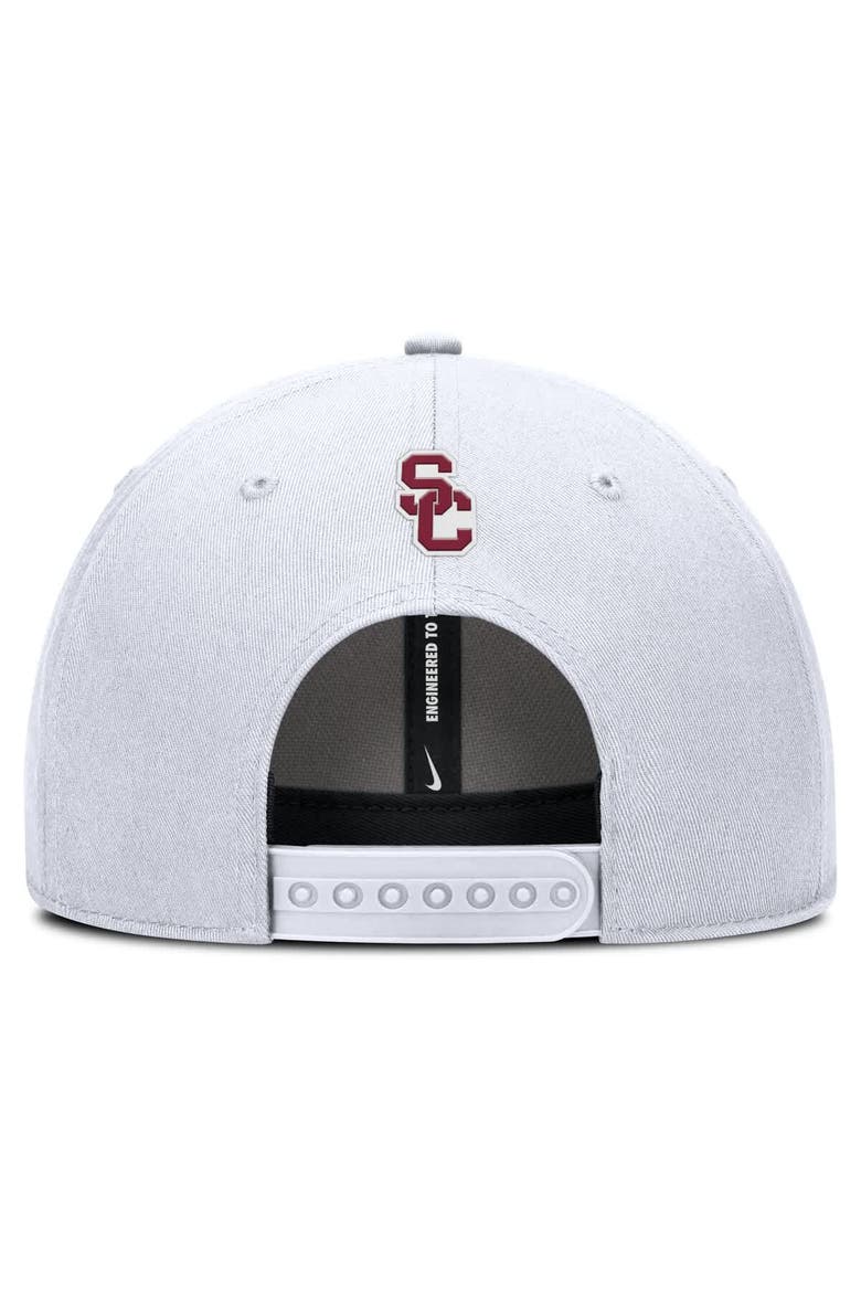Men's Nike  White USC Trojans Rise Practice Adjustable Hat, Alternate, color, White