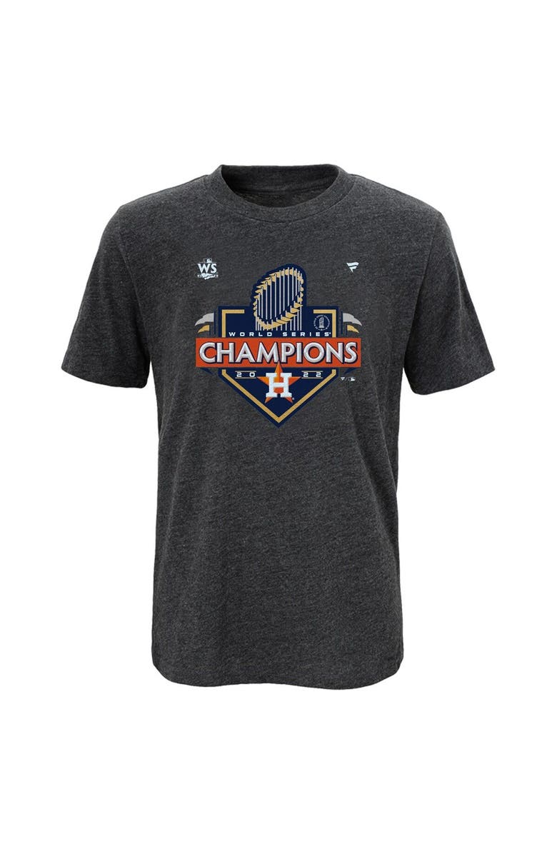 FANATICS Preschool Fanatics Branded Heather Charcoal Houston Astros 2022 World Series Champions Locker Room T-Shirt, Alternate, color, 