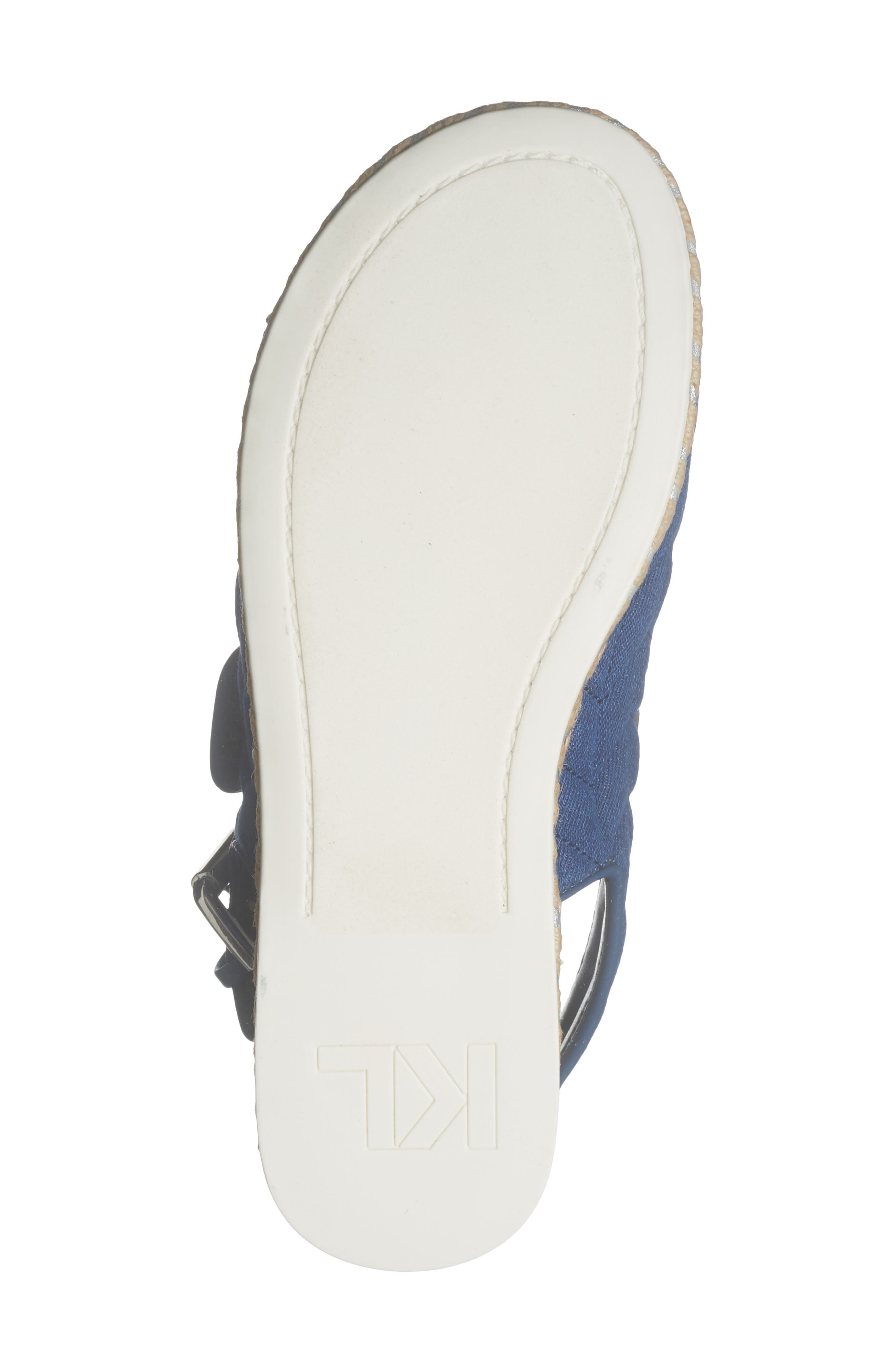 KARL LAGERFELD PARIS Charlay Studded Ankle Strap Sandal, Alternate, color, Blue