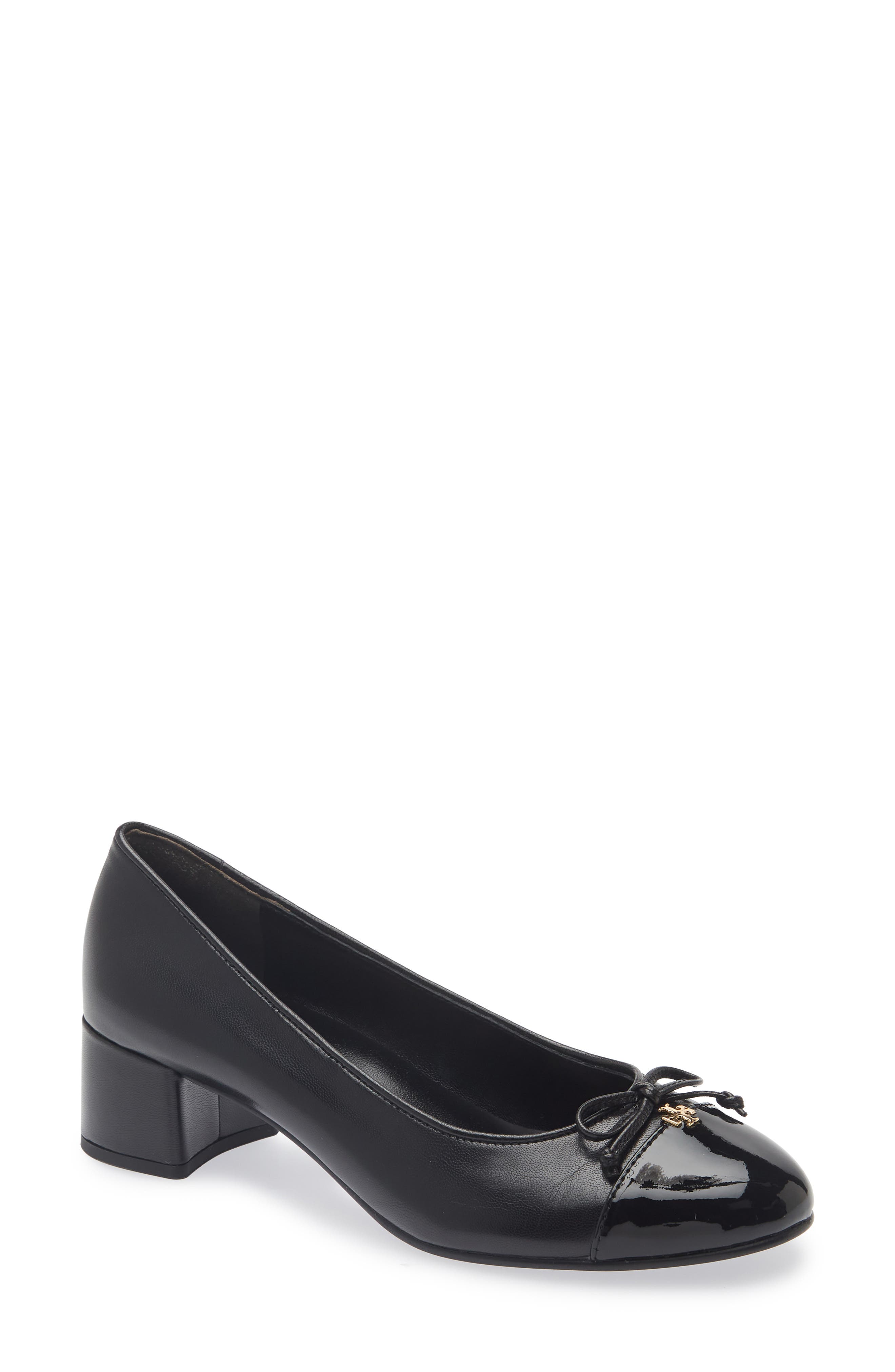 Cap Toe Pump, Main, color, PERFECT BLACK / PERFECT BLACK