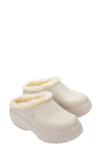 MELISSA MELISSA FREE FLUFFY FAUX FUR LINED CLOG 