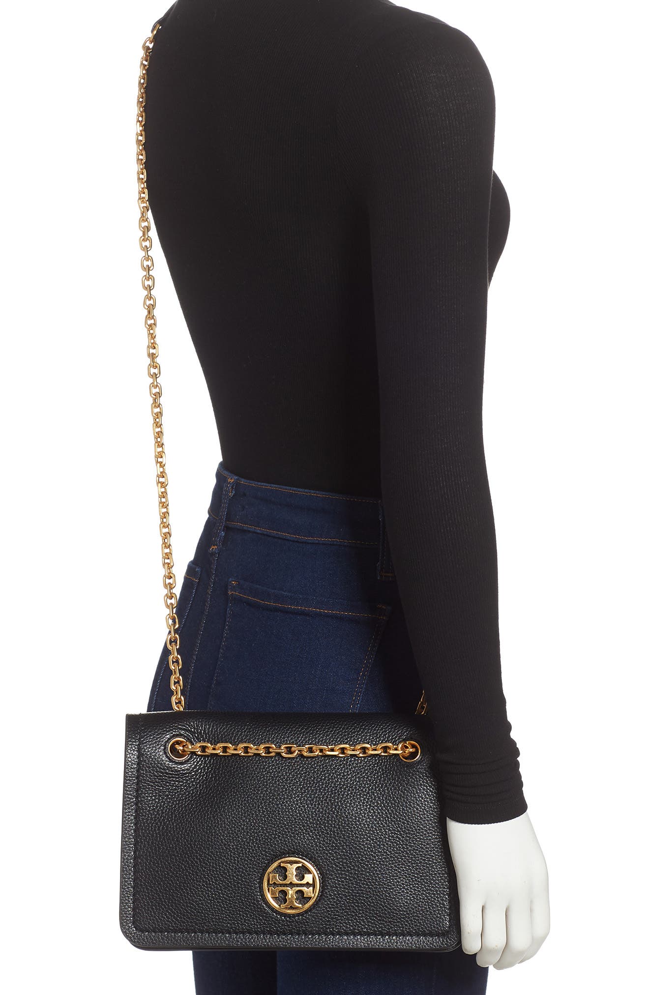 Tory Burch Carson Convertible Leather Crossbody Bag, Alternate, color, 