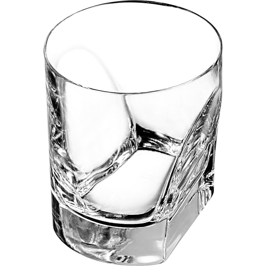 Arnolfo Di Cambio Double Old Fashion Glass Conversazione Set Of 4 In Transparent