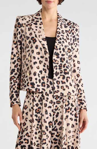 Atmore Leopard Print Double Breasted Blazer