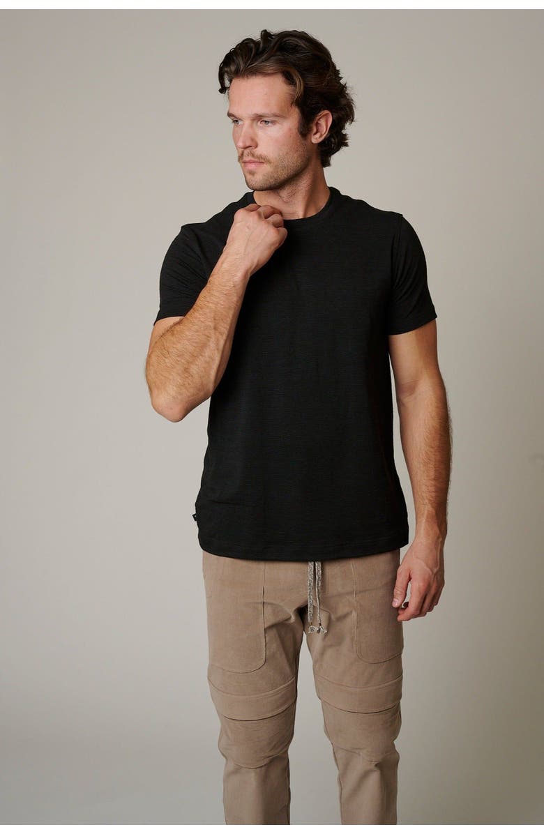 LEISURE LAB Slub T-Shirt, Alternate, color, Matte Black