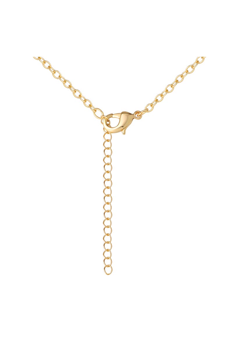 Charm Necklace Official License, 16"+2" 18k Gold Flash-Plated Necklace with 3 Dangle Charms, Alternate, color, Gold