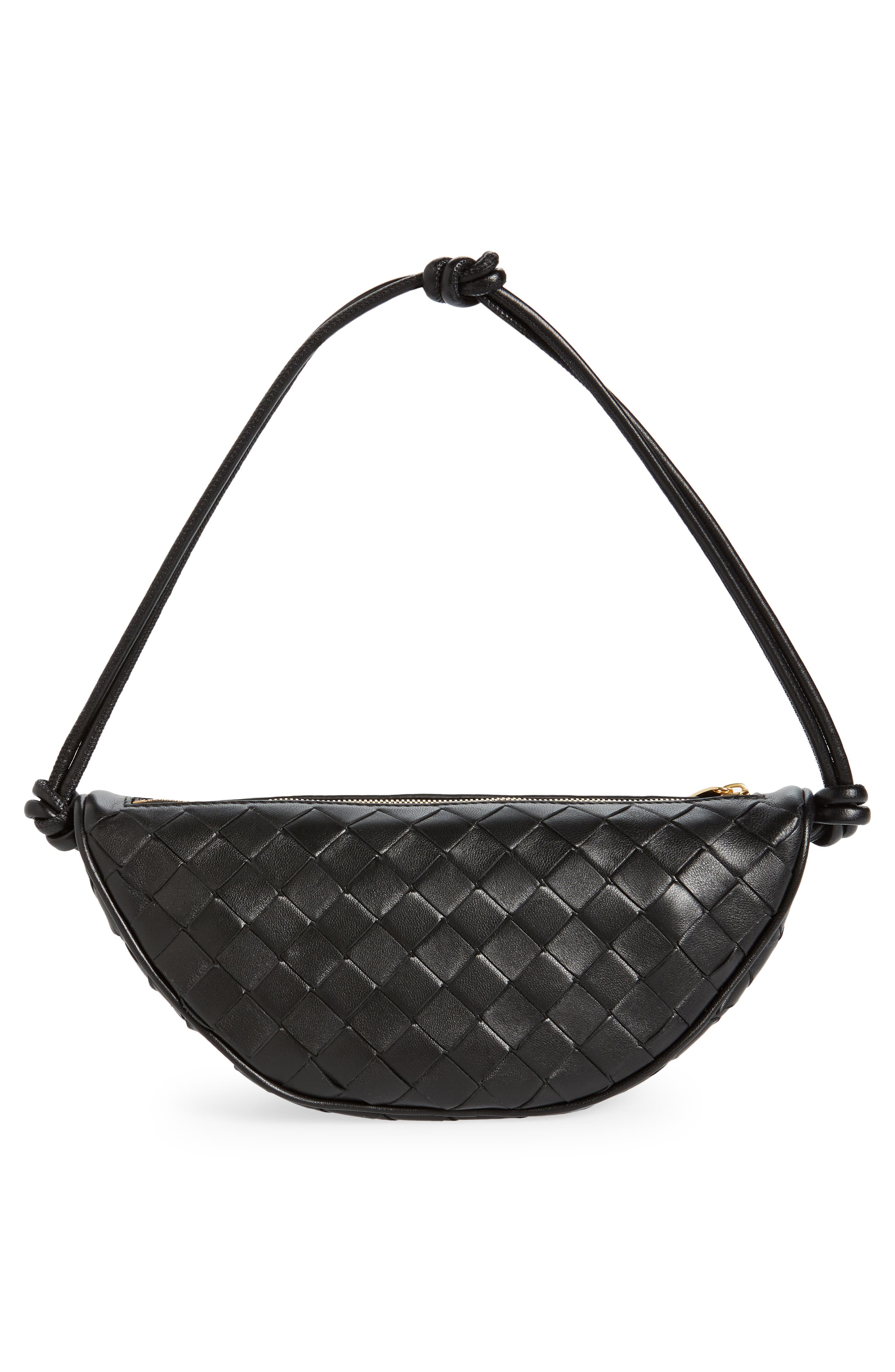 Bottega Veneta Half Moon Intrecciato Leather Pouch, Alternate, color, 