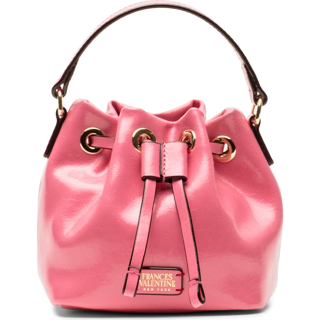Frances Valentine Minnie Leather Bucket Bag In Pink