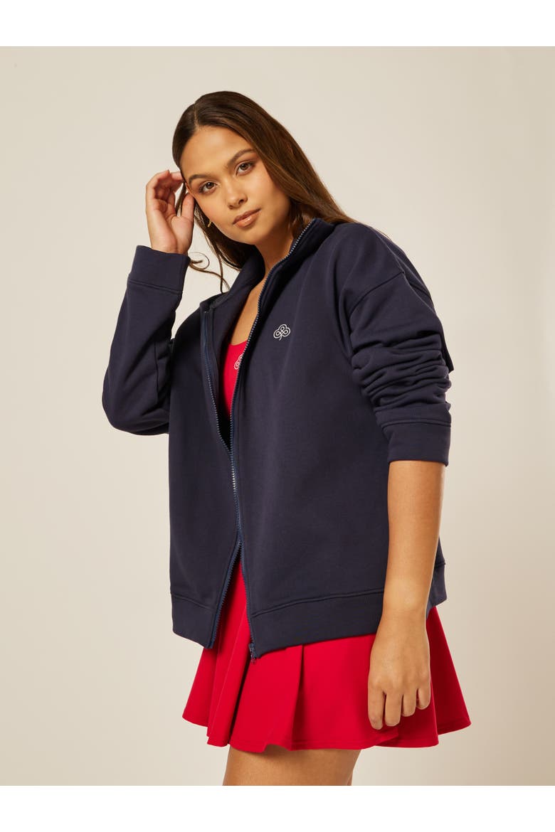 Varsity Athletica Full Zip Sweatshirt, Alternate, color, Midnight