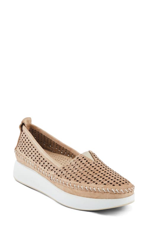 Spring Step Emerson Platform Loafer In Beige