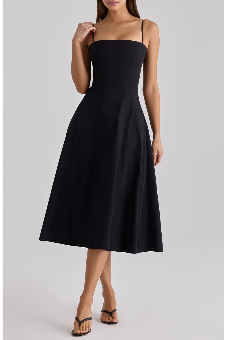 Dolly A-Line Cocktail Dress, Main, color, BLACK